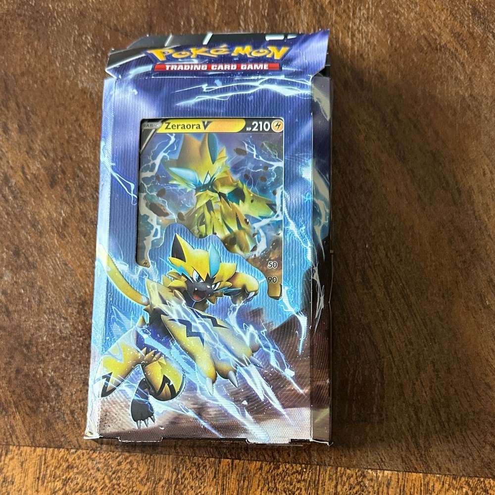 Pokemon Zeraora V Deck with Blue and Yellow Design